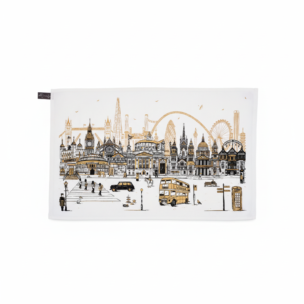 Quintessentially London Tea Towel