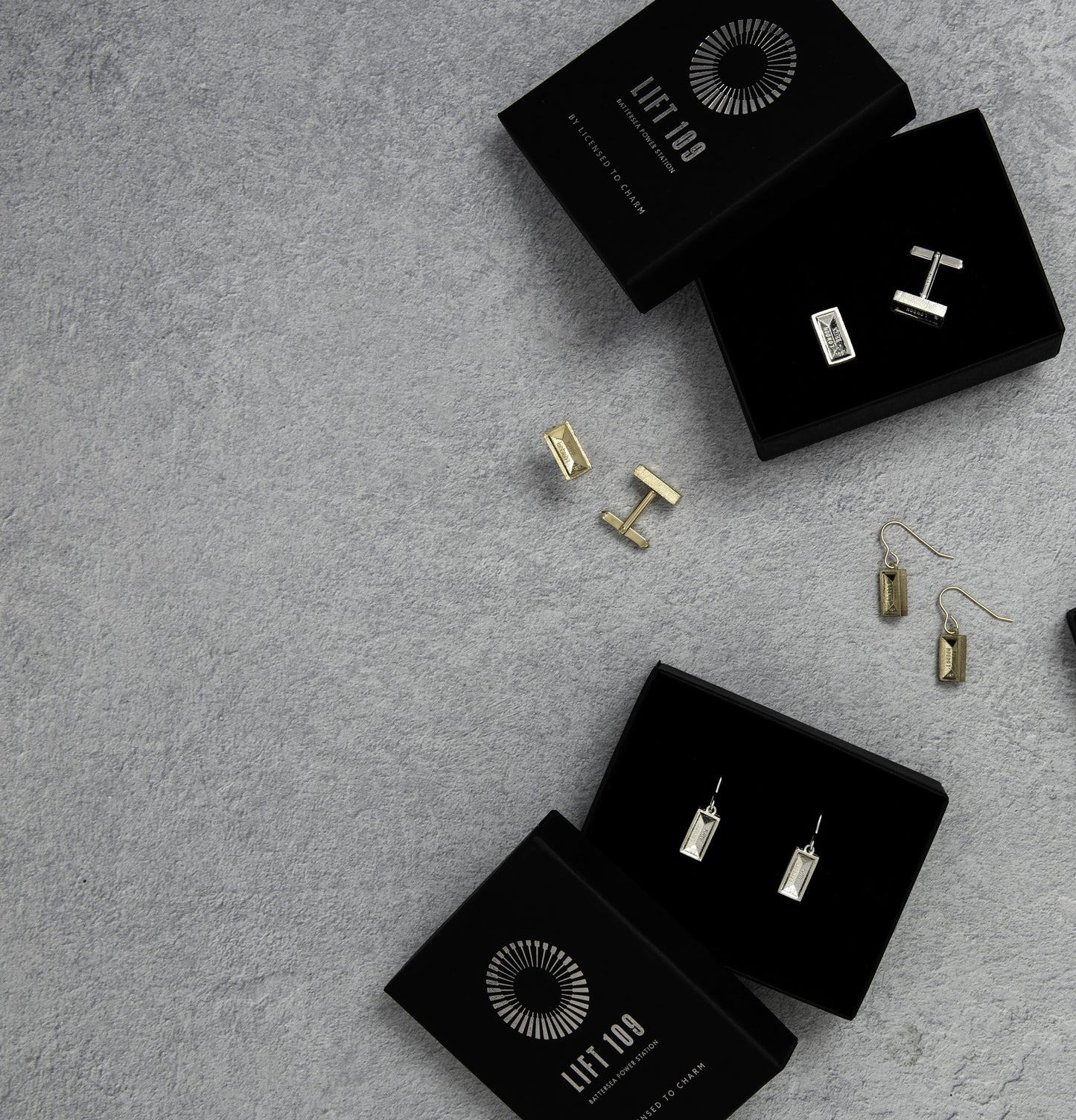 Gold London Brick Cufflinks