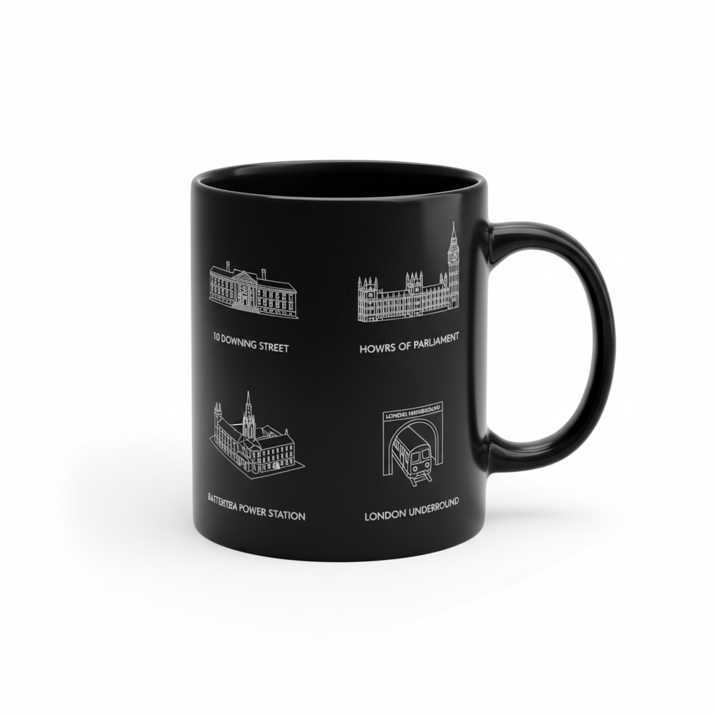 PRE ORDER Battersea Power Station - Mono Ceramic Mug