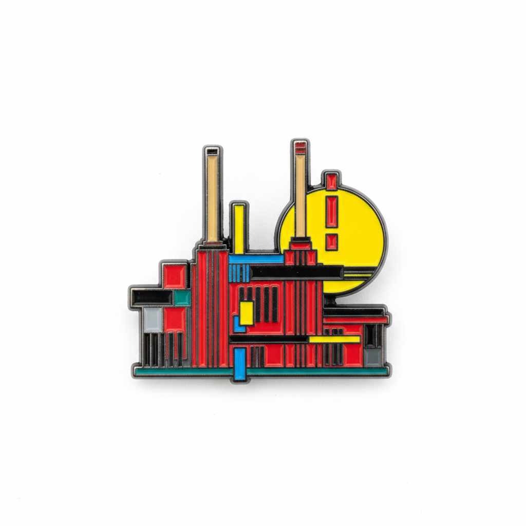 Battersea Abstract Pin Badge