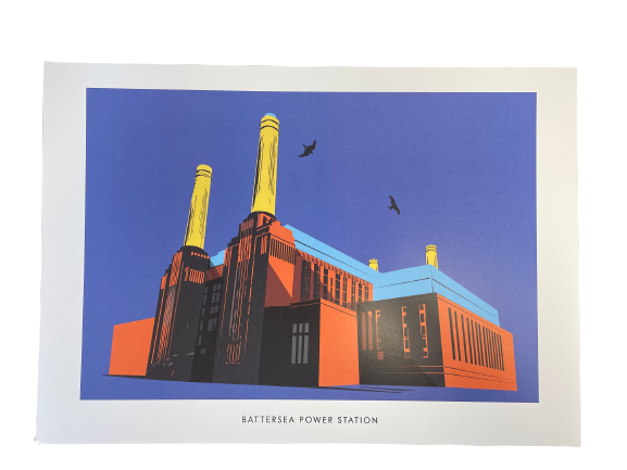 L109 BPS Dark Blue Illustrated Print